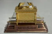 Figurine Ark of the Covenant Gold Plated Copper Stand Mini Replica sealed