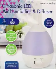 North Point Ultrasonic LED Air Humidifier And Diffuser 7 Colors 100-240V NEW