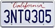 The Fast and The Furious | 3NTQ305 | Stamped License Plate