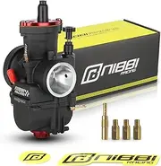 NIBBI Carburetor PWK 30mm Motorcycle, 250cc-300cc Power Carb With Carb Jets, Fit GY6 Engine Dirt Bike Mini Bike SSR TTR Apollo HAWK250 TaoTao ATV