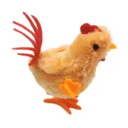 Big Rooster Wind-up Toy Chicken Clockwork Plush Jumping Toy Easter Gift Kids Toy