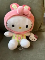 Sanrio Hello Kitty Appox 9.5 " Plush With Rabbit's Years