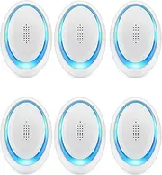 Ultrasonic Pest Repeller (6 Packs), Electronic Mouse Repeller Plug in Bug Repellent for Indoor Pest Control for Mice, Mosquitoes, Spiders, Cockroaches, Ants, Flea, Vermin Harmless to Pets and Human