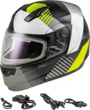 GMAX MD-04S Reserve Modular Snow Helmet Electric Shield SM Matte BlK/SLVR/HIVIS