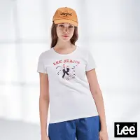在飛比找Yahoo奇摩購物中心優惠-Lee 女款 花式溜冰Lee Jeans短袖圓領T恤 白