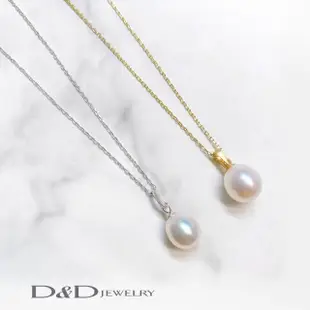 【D&D JEWELRY】唯愛 天然珍珠純銀項鍊 925銀(925銀)