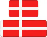 Denmark Danish Flag Christmas 2 Piece Floor Mat Non Slip Restaurant Mat For Floor Mat Home Mat Anti Slip Entry Mat