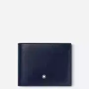 Men card wallet Montblanc Meisterstück 131692 classic billfold in blue leather