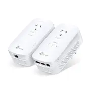 TP-Link TL-PA8033PKIT TL-PA8033P KIT AV1300 3-Port Gigabit Passthrough Powerline Starter Kit