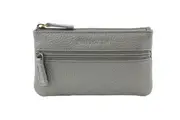 Pierre Cardin Womens Genuine Leather RFID Coin Purse Wallet - Steel