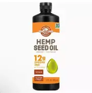 1 Hemp Seed Oil Cold Pressed Omega 3-6-9 Vegan Unrefined NONE GMO Manitoba 12 oz