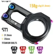 MTB Bike Stem Bar Clamp 31.8mm 35mm Titanium Alloy Screws Bicycle Handlebar Stem