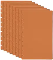 uxcell 4 Pair Discbound Notebook Cover, 7.24" x 9.51" Medium Size PP Disc Planner Cover for Arc Notebook Happy Planner Office Product, Brown