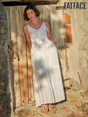 FatFace Thea White Beachwear Dress (AK9455) | $150