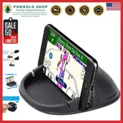 Premium Anti-Slip Car Phone Holder - Dashboard Mount for All Smartphones, Black