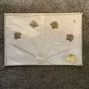 Vtg EMPRESS 8 Piece Place Mat Set Floral Bouquet Rayon 4 Placemat 4 Napkins