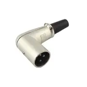 Metal 3 Pin XLR Male Plug Right Angle Microphone Balanced Connector Cord Adapter