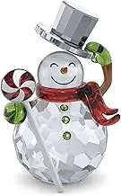 Swarovski 2023 Holiday Cheers Dulcis Snowman Figurine, White and Multi-Coloured Crystals, from The Holiday Cheers Collection