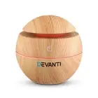 Devanti Aromatherapy Diffuser Essential Oils Air Humidifier Led Light 130Ml wood