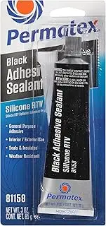 Permatex Black Silicone RTV Adhesive Sealant, 85 g