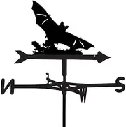 Wind vanes, Outdoor Garden Weathervane Weather Vane Weathercock, Wolf and Moon Hollow Carved Design Stainless Steel Wind Direction Indicator for Farm Yard Gazebo