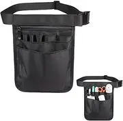 [Rhoyee] Multi Pocket Nurse Bag, Nurse Fanny Pack Nursing Waist Pouch Multi Pocket Utility Belt Bag Multi Pocket Nurse Bag Organizer Belt for Nurse Pack Pocket Nurse Bag (Black)