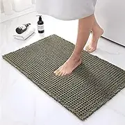Viral Waffle Bath Mat - Non-Slip, Machine Washable Rug for Bathroom (Green, 61 * 92)