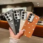 For Samsung A16 A25 A52S A14 A55 A54 S24 FE ShockProof Heart Leather Case Cover
