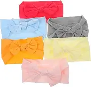 JOINPAYA 6pcs Girl Bow Headbands Elastic Hair Accessories for Parties Dress Up and Everyday Wear Gentle Delicate Skin