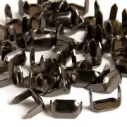 100Pcs Gun Black Plated Staple Leather Belt Loops Fastener Holder DIY