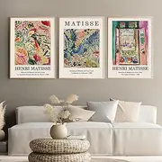 Matisse Poster Matisse Abstract Landscape Wall Art Matisse Canvas Painting Matisse Prints for Living Room Home Decor Pictures 40x60cmx3 No Frame