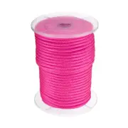 Solid Braid Nylon Rope 3/8 Inch 250 Ft Utility Flag Pole Rope Pink