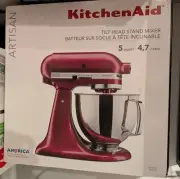 NEW KitchenAid Artisan Series 5 Quart Tilt Head Stand Mixer KSM150PS, Bordeaux