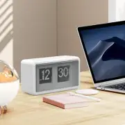 Auto Flip Clock Battery Powered Bedside Mute Office Modern Flip Desk Clock