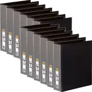 Marbig Clear View Insert Ring Binder 4D 50mm A4 Black 12 Pack