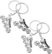 [FOMIYES] 4Pcs Roller Skate Keychain Stylish Skating Charm Pendants for Bag Car Decoration Durable Key Rings Unique Skating Enthusiasts