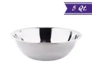 5 Quart Stainless Steel Mixing Bowl, Polished Mirror Finish Nesting Bowl