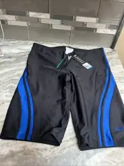 The Finals Mens 1580A Black Elastic Waist Pull On Reactor Jammer Swimwear 36 NEW