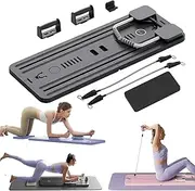 Pilates Board Reformer Set, Foldable Reformer Pilates Machine for Home Gym, 5 in1 Portable Home Workout Pilate Equipment for Core Strength, Full-Body Fitness