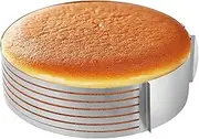 Cake Slicer, 9-12 lnch Adjustable Round Cake cutter Rings, 7 Layer Stainless Steel Cake Slicing Accessories for Cutting Layers