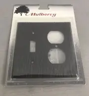 NEW Mulberry Wall Switch Plate Cover Black Textured Light Outlet Toggle Duplex