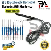 10 pcs Needle Electrodes & Handpiece for Cautery Diathermy Pencil Electrocautery