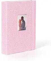Polaroid Photo Albums, 208 Pockets Linen Cover Mini Album Compatible with Fujifilm Instax Mini 7s 8 8+ 9 25 26 50s 70 90 Film, Polaroid PIC-300 Z2300 Film Instant Camera, Pink…