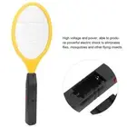 (yellow)Cordless Battery Power Electric Fly Mosquito Swatter Bug Zapper