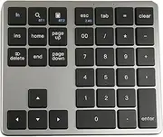 Mini Number Keyboard, Mini Mechanical Keypad Wireless | 35 Keys Small Number Keypad | Quiet Handheld Compact Keypad for Personal PC