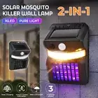 Solar Mosquito Killer Wall Lamp Outdoor Bug Zapper Fly Insect Repeller Lighting