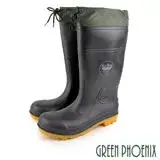 【GREEN PHOENIX】男 鋼頭鞋 安全鞋 工作鞋 雨靴 長筒 防水 束帶 防穿刺