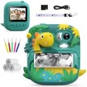 Kids Camera Instant Print, 2.4 Inch Screen Camera for Kids Dinosaur Children ...