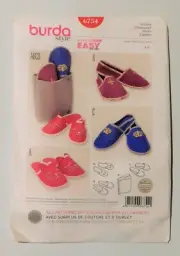 Burda 6754 Shoe pattern sizes S M L