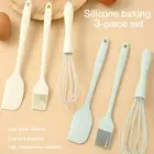 3pcs Baking Set Silicone Heat Resistant Cream Scraper Egg Beater Grease Brus _ha